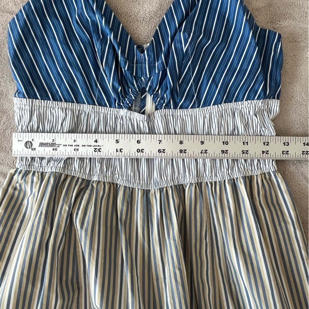 Anthropologie Plenty by Tracy Reese Poplin Striped Jumpsuit Size XS Cotton New - Picture 13 of 15